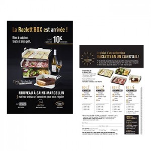 Affiche recto et verso de la raclett'box