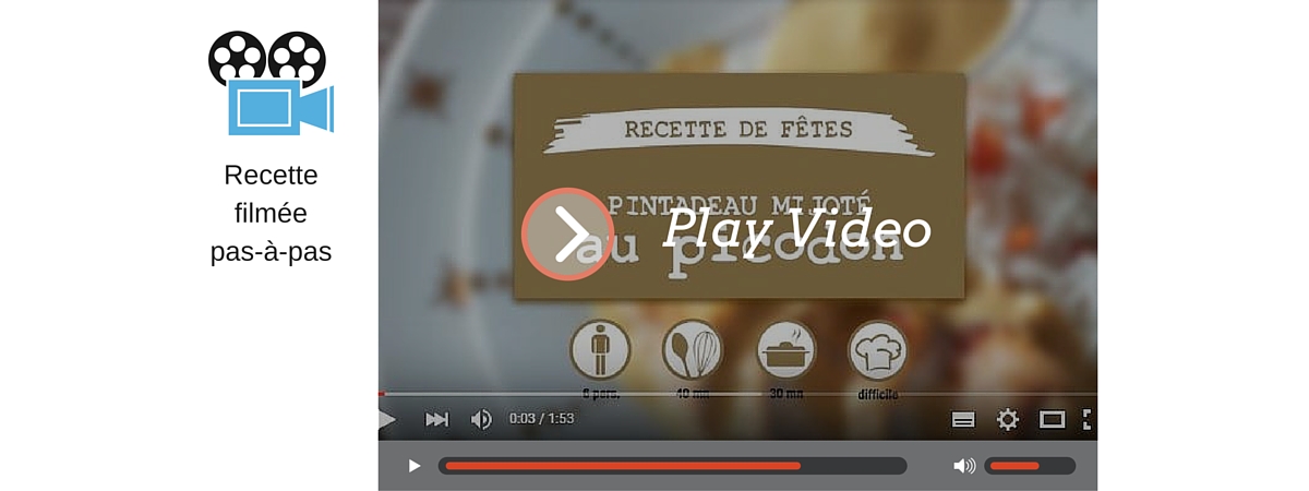 Vidéo recette de fêtes : pintadeau mijoté au picodon