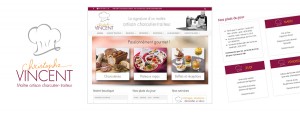 Page d'accueil du site internet vitrine de Vincent traiteur