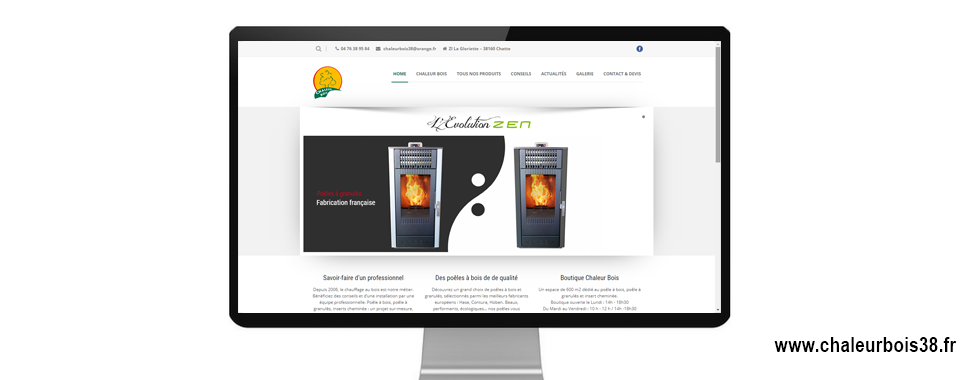 Réalisation du site internet vitrine de chaleur bois