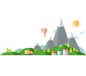 Paysage avec des montagnes