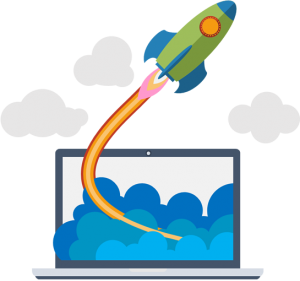 Fusée sortant d'un ordinateur - Boostacom_conseil en communication stratégique et opérationnelle