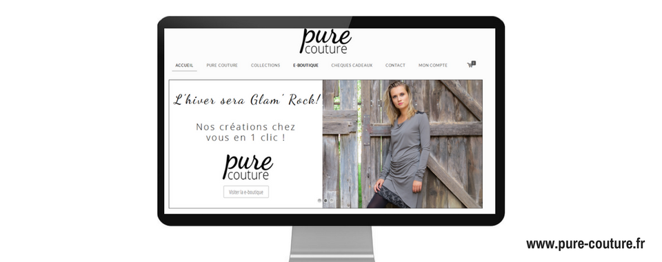 Réalisation du site internet vitrine et e-commerce de pure couture