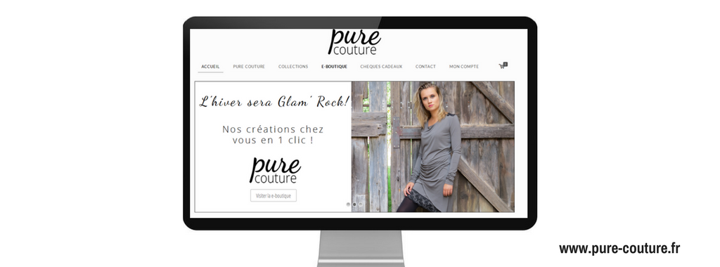 Réalisation du site internet vitrine et e-commerce de pure couture