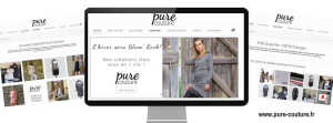 home page du site Pure Couture, réalisé par Boostacom