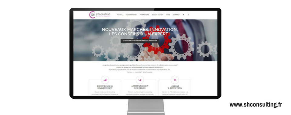 site SH Consulting, réalisé par Boostacom