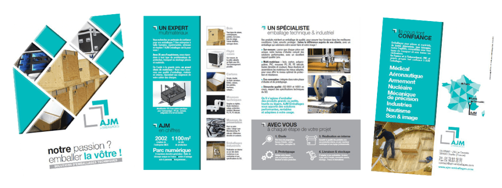 Réalisation de l'identité visuelle de AJM Emballages