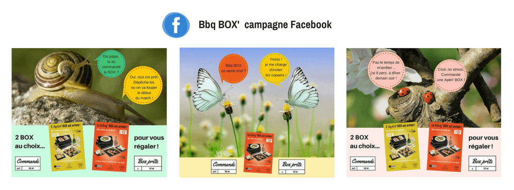 Visuel réalisés par Boostacom pour la campagne Facebook de l'Apéri Box