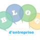 blog d'entreprise logo bleu vert et blanc