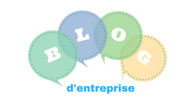 blog d'entreprise logo bleu vert et blanc