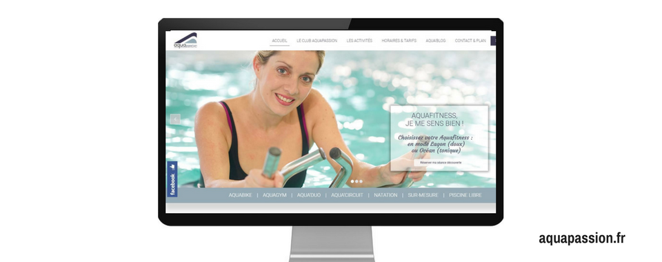 Site internet d'AquaPassion, créé par l'agence web Boostacom