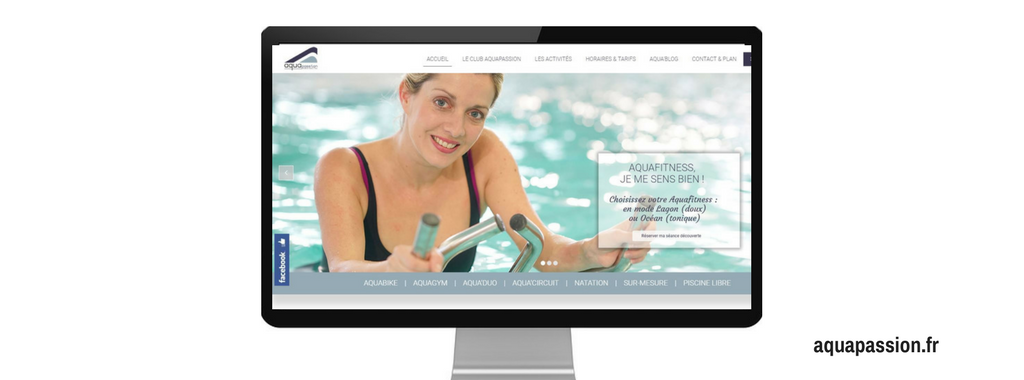 Site internet d'AquaPassion, créé par l'agence web Boostacom