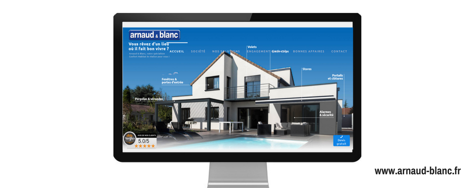 Site internet d'Arnaud & Blanc, créé par l'agence web Boostacom