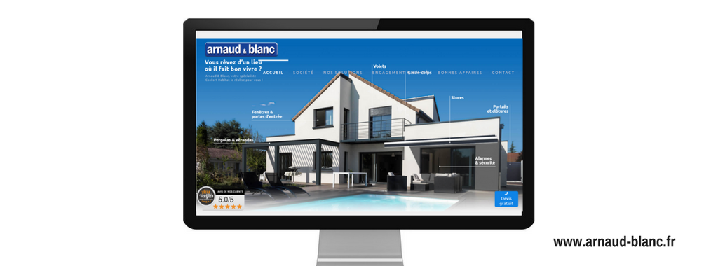 Site internet d'Arnaud & Blanc, créé par l'agence web Boostacom
