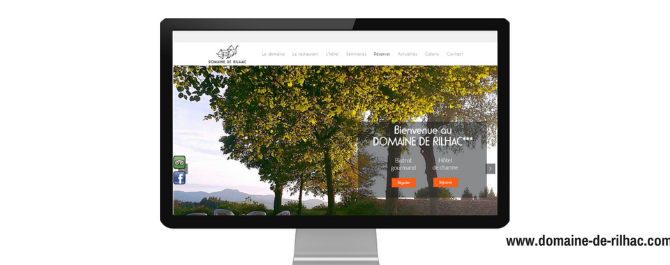 Site internet de Domaine de Rilhac, créé par l'agence web Boostacom