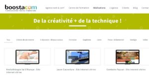 Agence Boostacom - Exemples de sites internet créés et stratégie digitale déployées