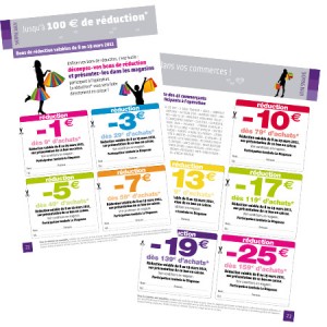 Pages du magazine SHOPPING’MAG avec coupons de réduction